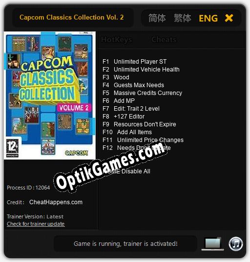 Capcom Classics Collection Vol. 2: Trainer +12 [v1.8]