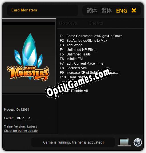 Card Monsters: Cheats, Trainer +10 [dR.oLLe]