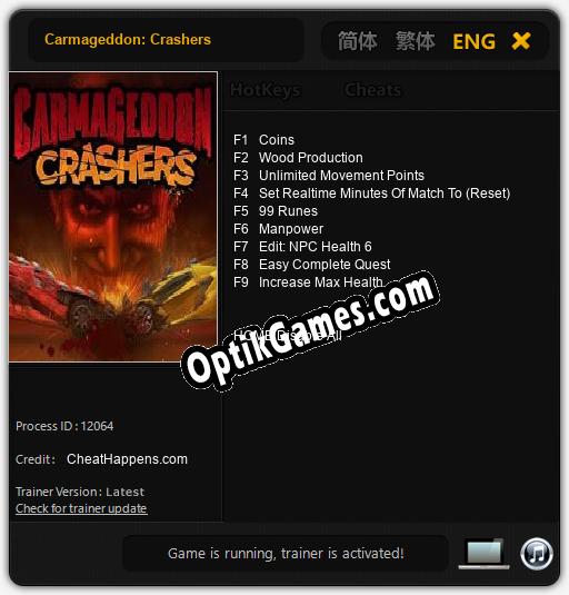 Carmageddon: Crashers: Cheats, Trainer +9 [CheatHappens.com]