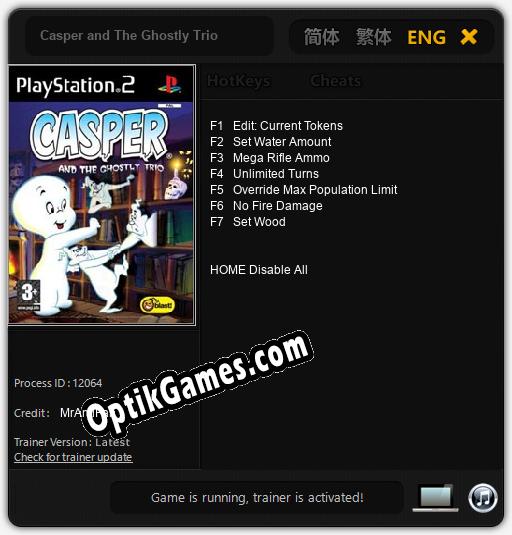 Casper and The Ghostly Trio: Trainer +7 [v1.1]