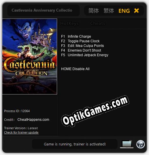 Castlevania Anniversary Collection: TRAINER AND CHEATS (V1.0.80)