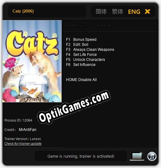 Catz (2006): TRAINER AND CHEATS (V1.0.93)