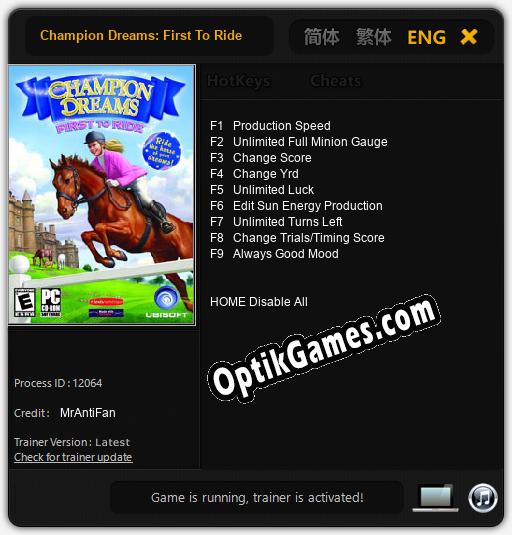 Champion Dreams: First To Ride: TRAINER AND CHEATS (V1.0.87)