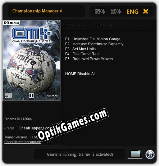 Championship Manager 4: Cheats, Trainer +5 [CheatHappens.com]