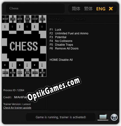 Chess: Cheats, Trainer +6 [MrAntiFan]