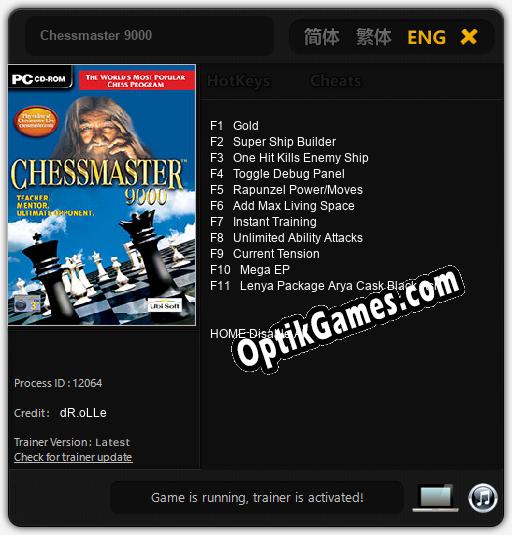 Chessmaster 9000: Trainer +11 [v1.6]