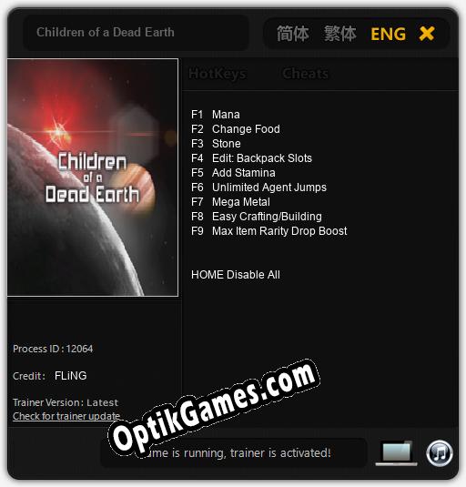 Children of a Dead Earth: Cheats, Trainer +9 [FLiNG]