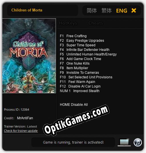 Trainer for Children of Morta [v1.0.4]
