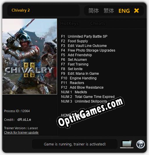 Chivalry 2: TRAINER AND CHEATS (V1.0.93)