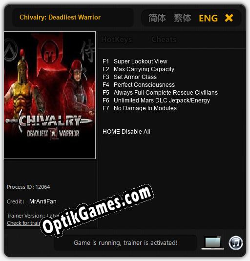 Chivalry: Deadliest Warrior: Cheats, Trainer +7 [MrAntiFan]