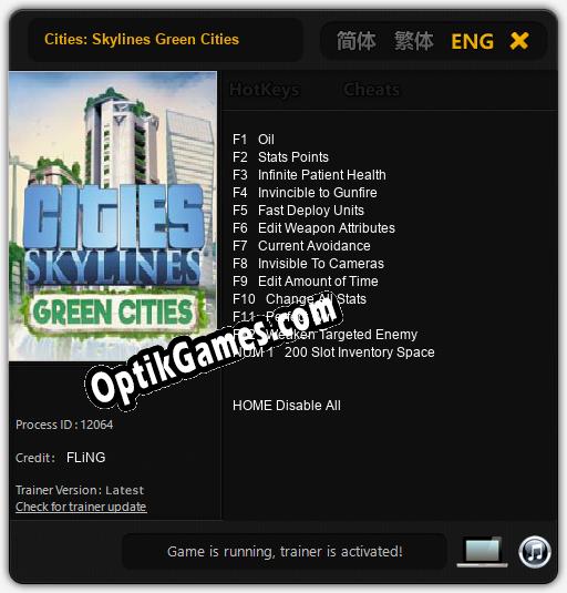 Cities: Skylines Green Cities: TRAINER AND CHEATS (V1.0.13)