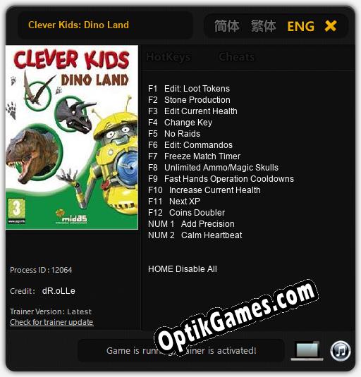 Clever Kids: Dino Land: TRAINER AND CHEATS (V1.0.49)