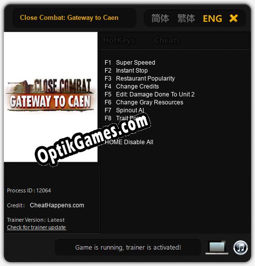 Close Combat: Gateway to Caen: TRAINER AND CHEATS (V1.0.5)