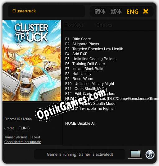 Clustertruck: TRAINER AND CHEATS (V1.0.98)