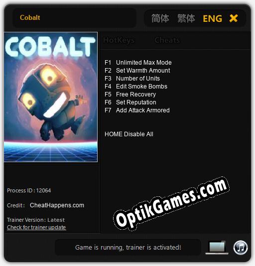 Cobalt: TRAINER AND CHEATS (V1.0.71)