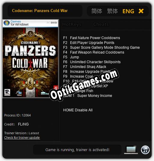 Codename: Panzers Cold War: Trainer +13 [v1.7]