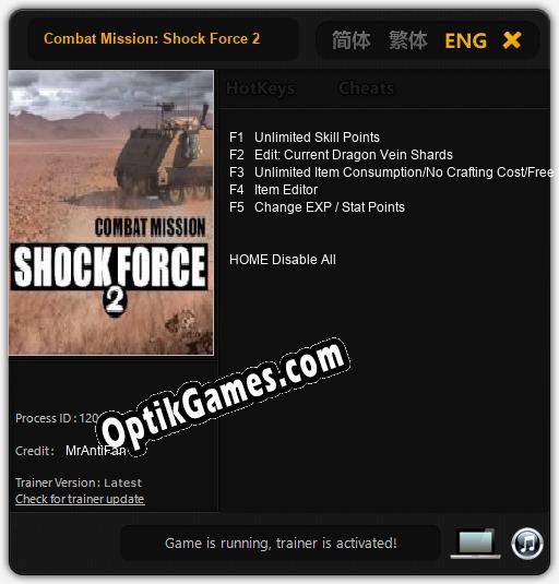 Combat Mission: Shock Force 2: TRAINER AND CHEATS (V1.0.66)
