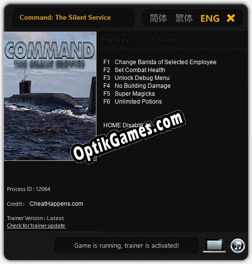 Trainer for Command: The Silent Service [v1.0.5]