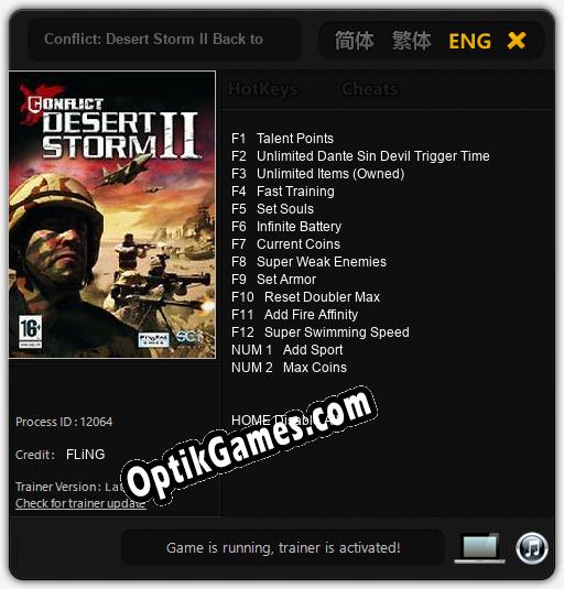 Conflict: Desert Storm II Back to Baghdad: Trainer +14 [v1.2]