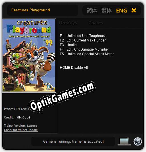 Creatures Playground: Cheats, Trainer +5 [dR.oLLe]