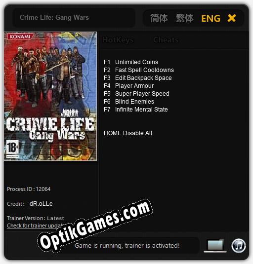 Crime Life: Gang Wars: TRAINER AND CHEATS (V1.0.77)