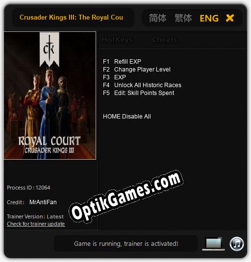 Crusader Kings III: The Royal Court: Cheats, Trainer +5 [MrAntiFan]