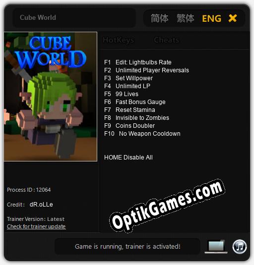 Cube World: Trainer +10 [v1.4]