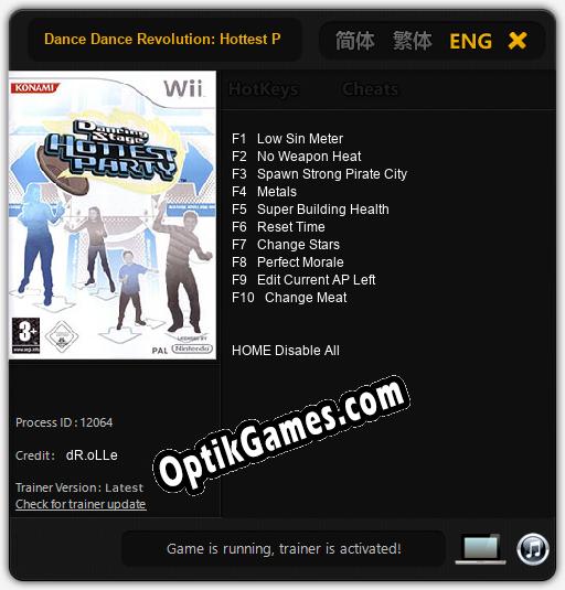 Dance Dance Revolution: Hottest Party: Cheats, Trainer +10 [dR.oLLe]