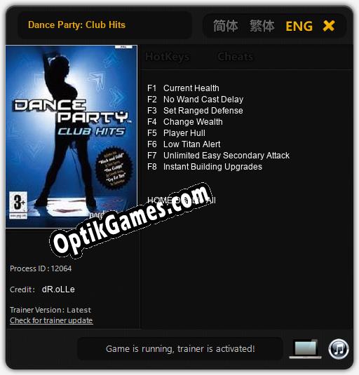 Trainer for Dance Party: Club Hits [v1.0.4]