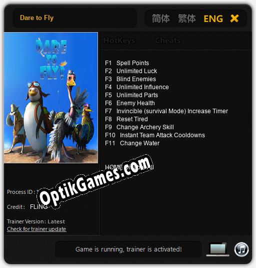 Dare to Fly: TRAINER AND CHEATS (V1.0.67)