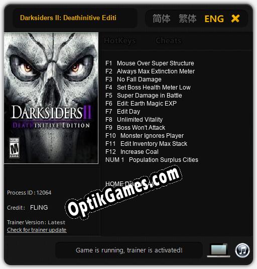 Darksiders II: Deathinitive Edition: TRAINER AND CHEATS (V1.0.56)