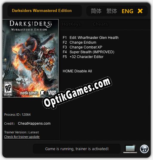 Darksiders Warmastered Edition: Cheats, Trainer +5 [CheatHappens.com]