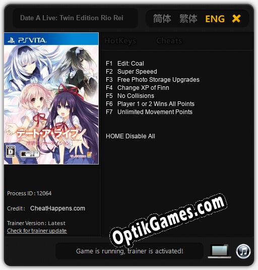 Trainer for Date A Live: Twin Edition Rio Reincarnation [v1.0.9]