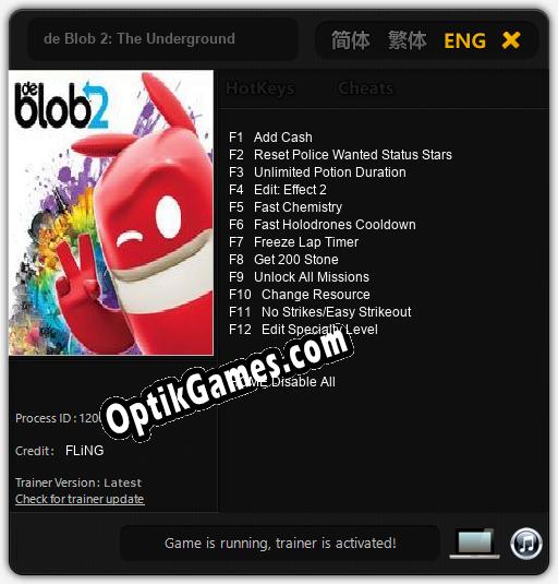 de Blob 2: The Underground: Trainer +12 [v1.4]