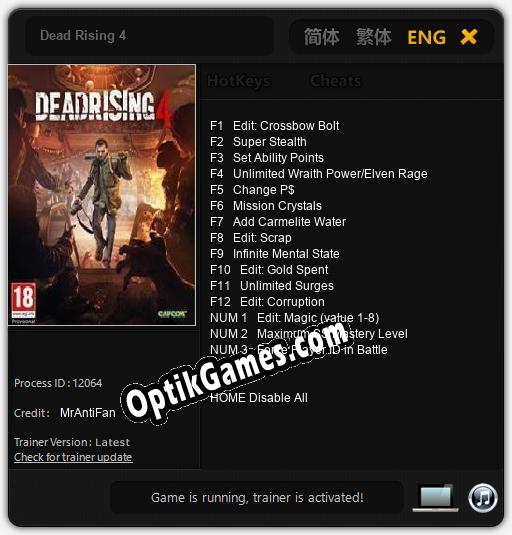 Dead Rising 4: Trainer +15 [v1.6]