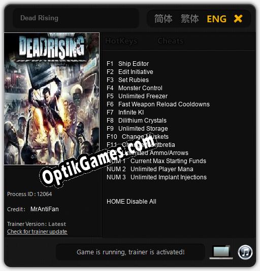 Dead Rising: Trainer +15 [v1.5]