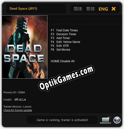 Dead Space (2011): TRAINER AND CHEATS (V1.0.72)