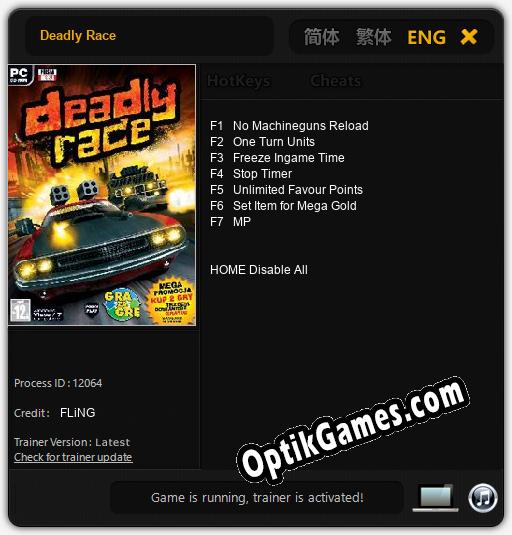 Deadly Race: Trainer +7 [v1.8]