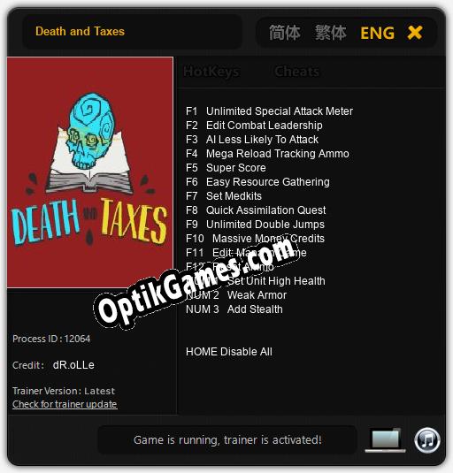 Trainer for Death and Taxes [v1.0.3]