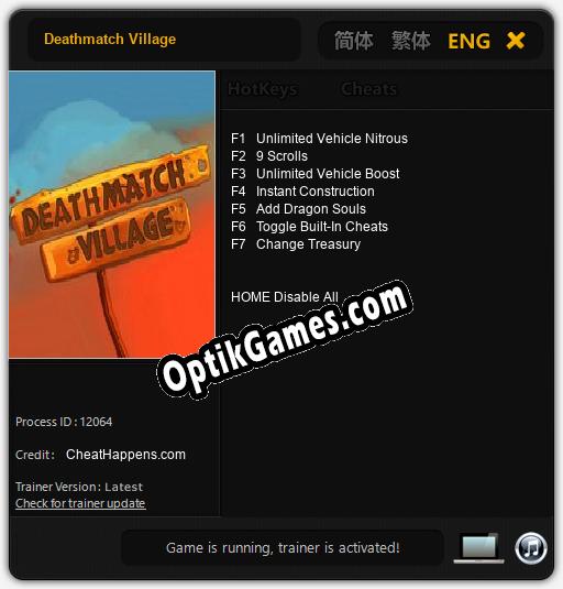 Trainer for Deathmatch Village [v1.0.3]