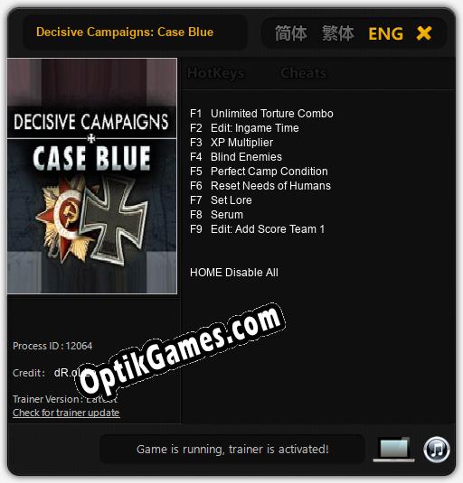Decisive Campaigns: Case Blue: Trainer +9 [v1.8]