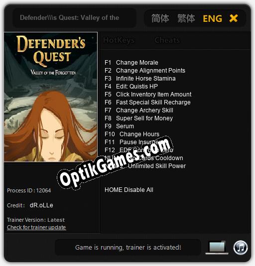 Defenders Quest: Valley of the Forgotten: TRAINER AND CHEATS (V1.0.21)