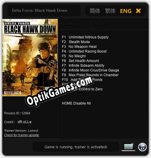 Delta Force: Black Hawk Down: Trainer +12 [v1.6]