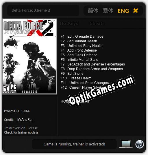 Delta Force: Xtreme 2: Cheats, Trainer +12 [MrAntiFan]