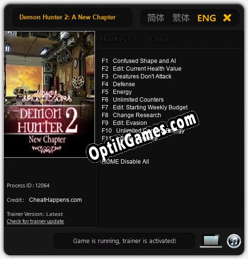 Demon Hunter 2: A New Chapter: Trainer +11 [v1.3]