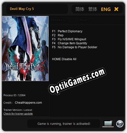 Devil May Cry 5: Trainer +5 [v1.9]