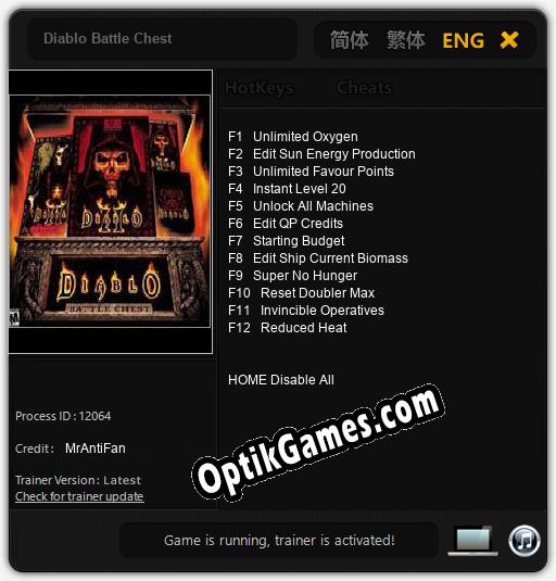 Trainer for Diablo Battle Chest [v1.0.5]