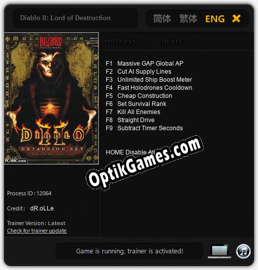 Diablo II: Lord of Destruction: Trainer +9 [v1.2]