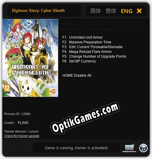 Digimon Story: Cyber Sleuth: Trainer +6 [v1.2]