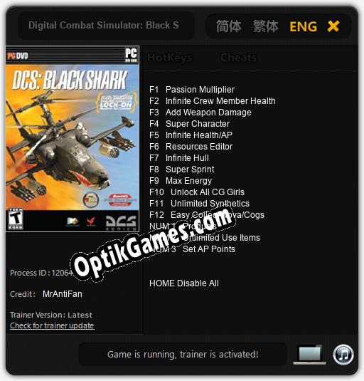 Digital Combat Simulator: Black Shark: Trainer +15 [v1.2]